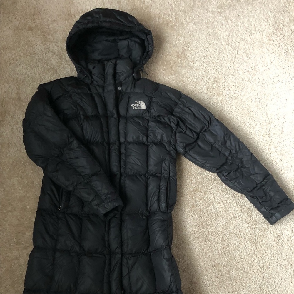 Knee Length North Face Down Jacket